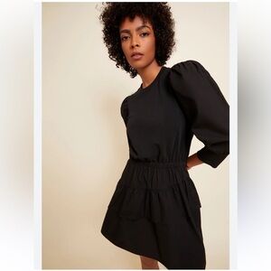 Nation LTD Tenley Ruffled Combo Mini in Jet Black - XS